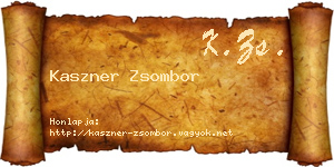 Kaszner Zsombor névjegykártya