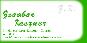 zsombor kaszner business card